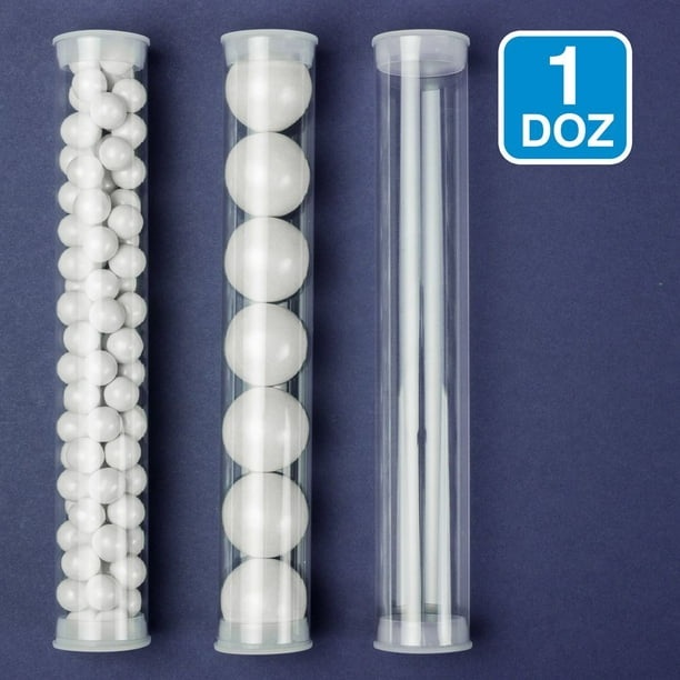 Beads Gum 12 Pack 1x7 Clear Plastic Mini Tubes for Candy 